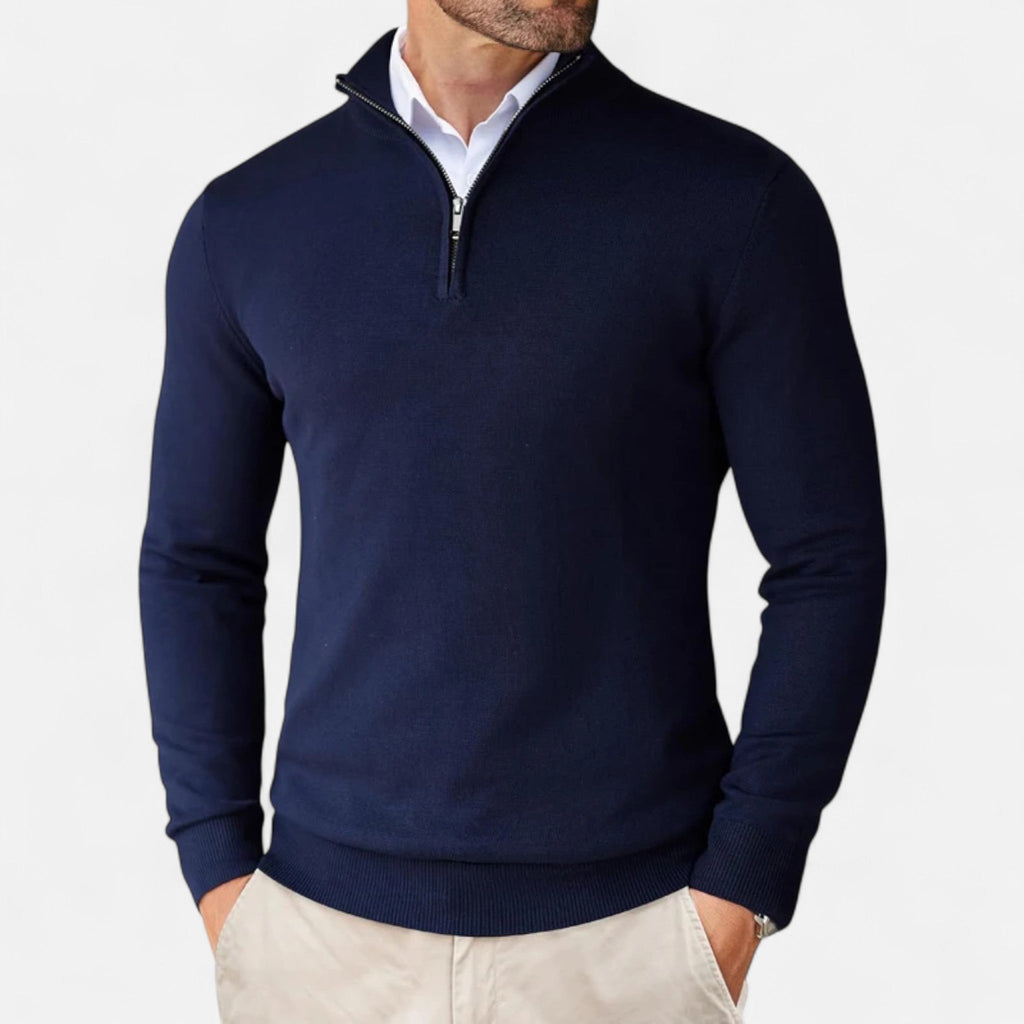 Slim-Fit Men's Zip-Up Sweater – Casual Wear, Everyday Comfort