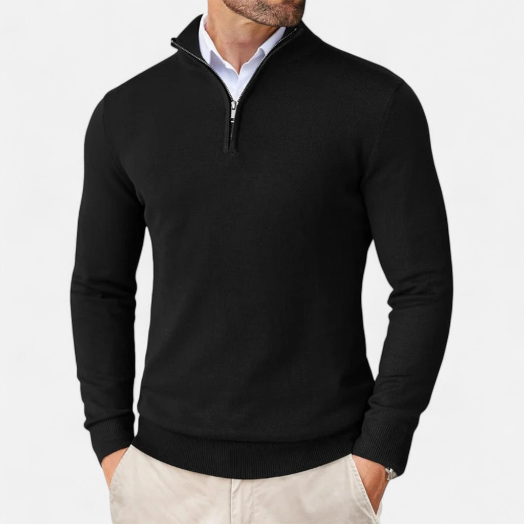 Slim-Fit Men's Zip-Up Sweater – Casual Wear, Everyday Comfort