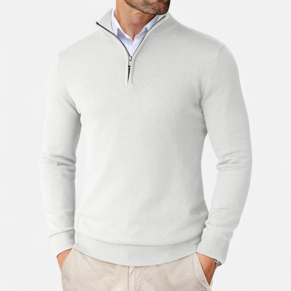 Slim-Fit Men's Zip-Up Sweater – Casual Wear, Everyday Comfort