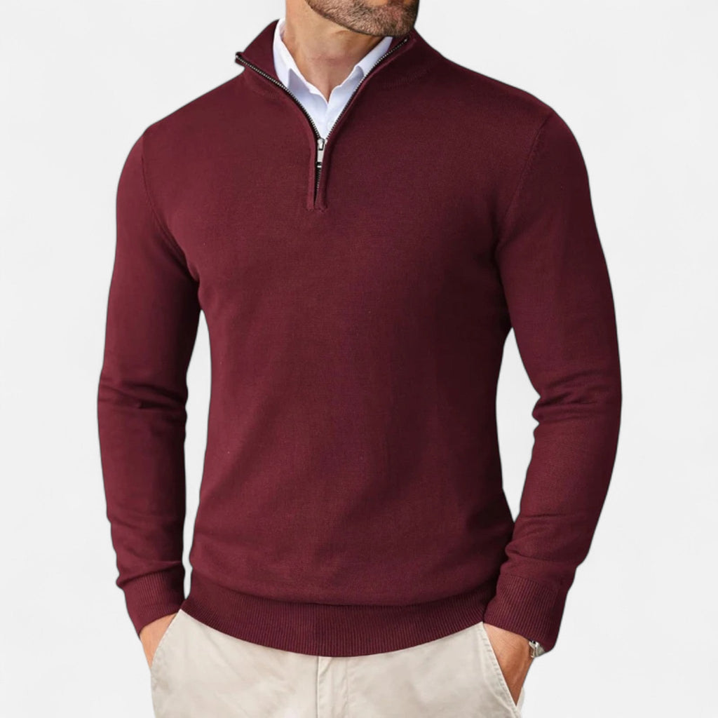 Slim-Fit Men's Zip-Up Sweater – Casual Wear, Everyday Comfort