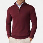 Slim-Fit Men's Zip-Up Sweater – Casual Wear, Everyday Comfort
