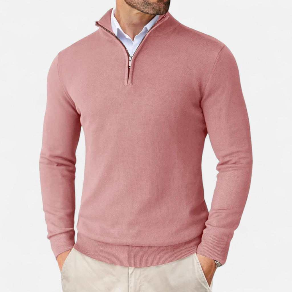 Slim-Fit Men's Zip-Up Sweater – Casual Wear, Everyday Comfort