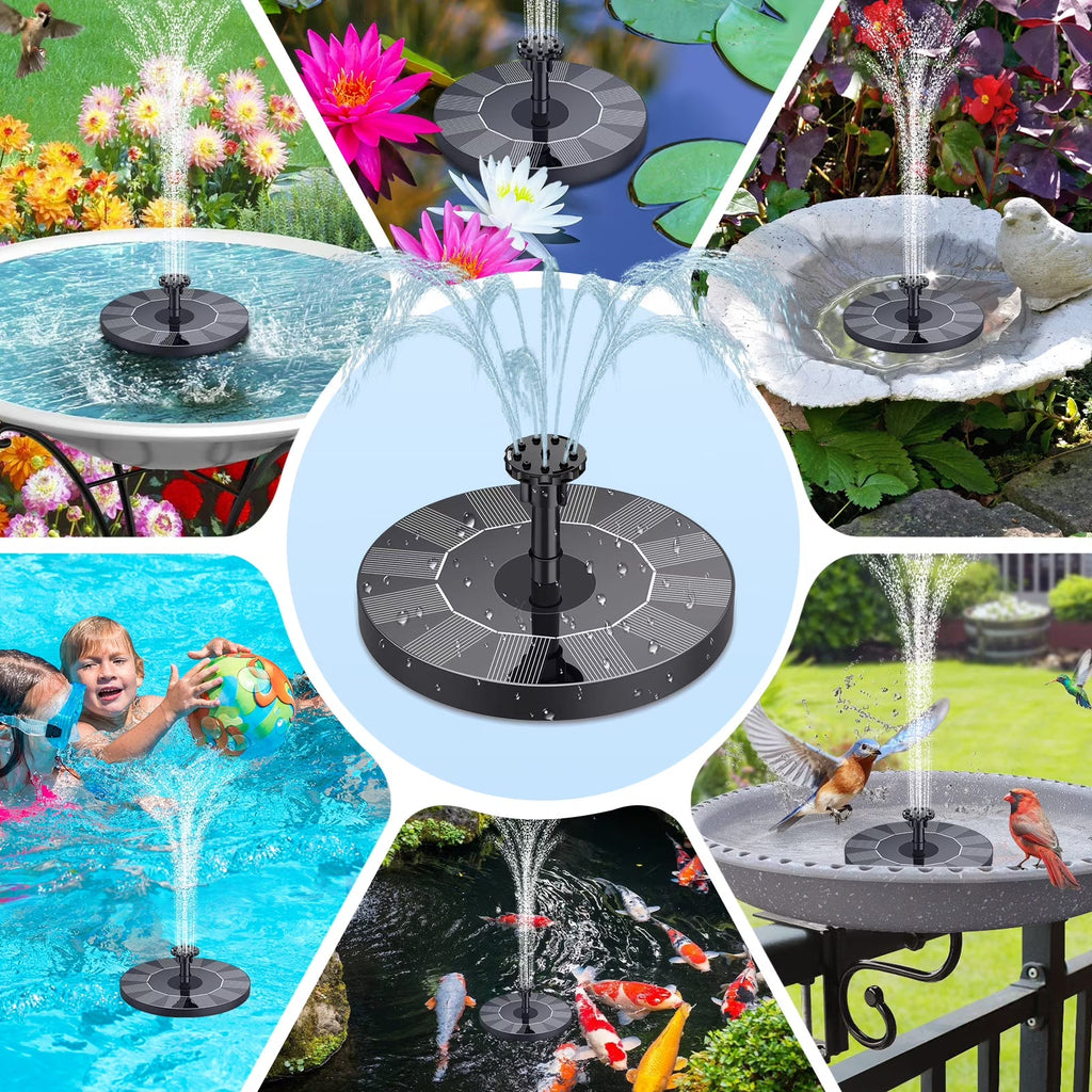 Solar Fountain Pump Eco-Friendly Floating Water Feature – Backyard Decor, Summer Garden