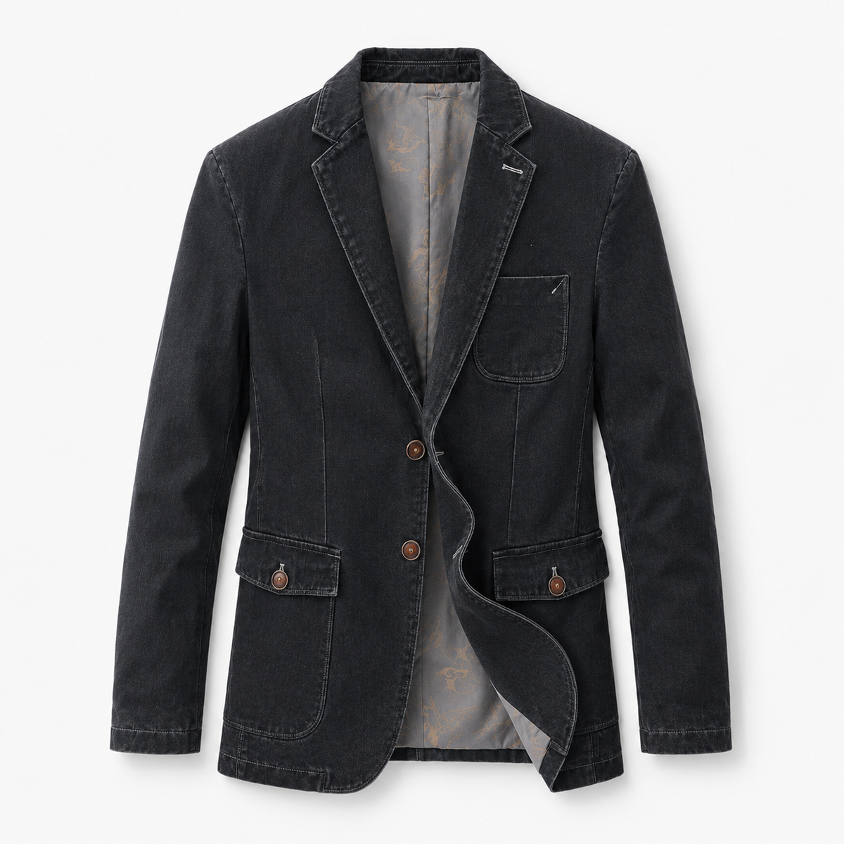 Tailored Denim Blazer – Casual Wear, Office Style