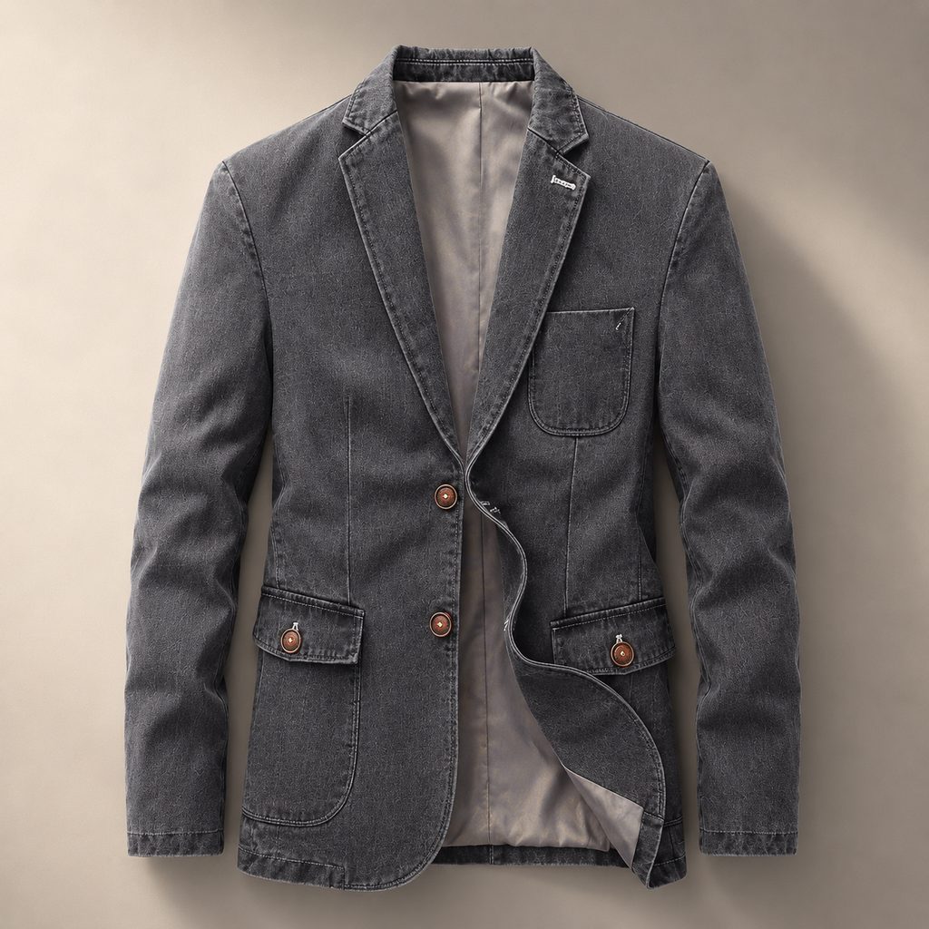 Tailored Denim Blazer – Casual Wear, Office Style