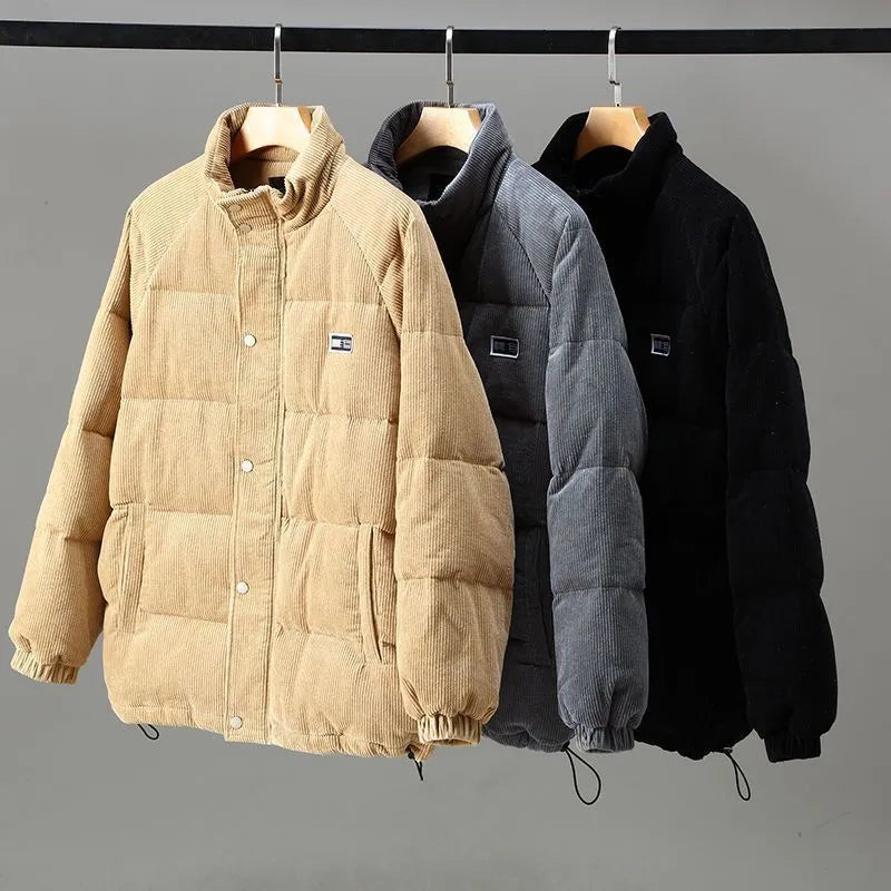 Thermal-Insulated Corduroy Jacket for Men, Comfort Fit – Casual, Outdoor