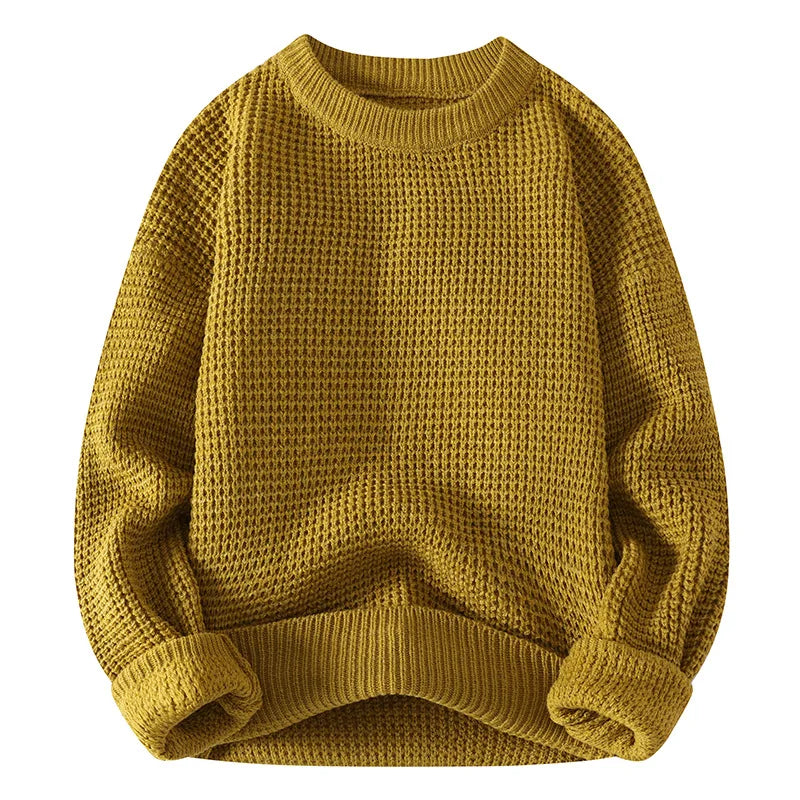 Thermal Knit Crewneck Pullover – Casual Wear, Everyday Comfort