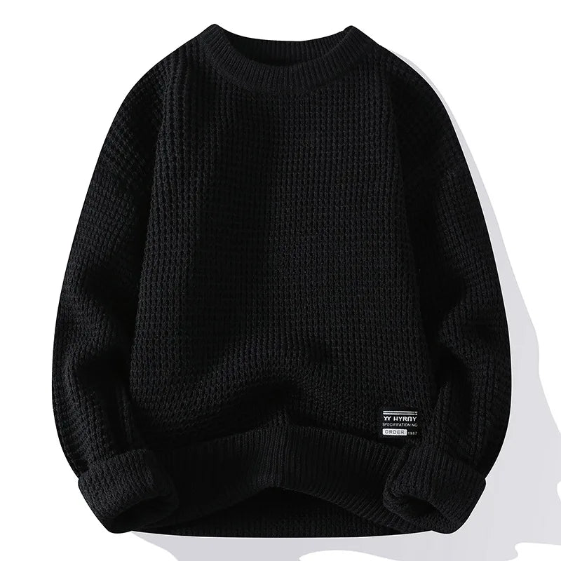 Thermal Knit Crewneck Pullover – Casual Wear, Everyday Comfort