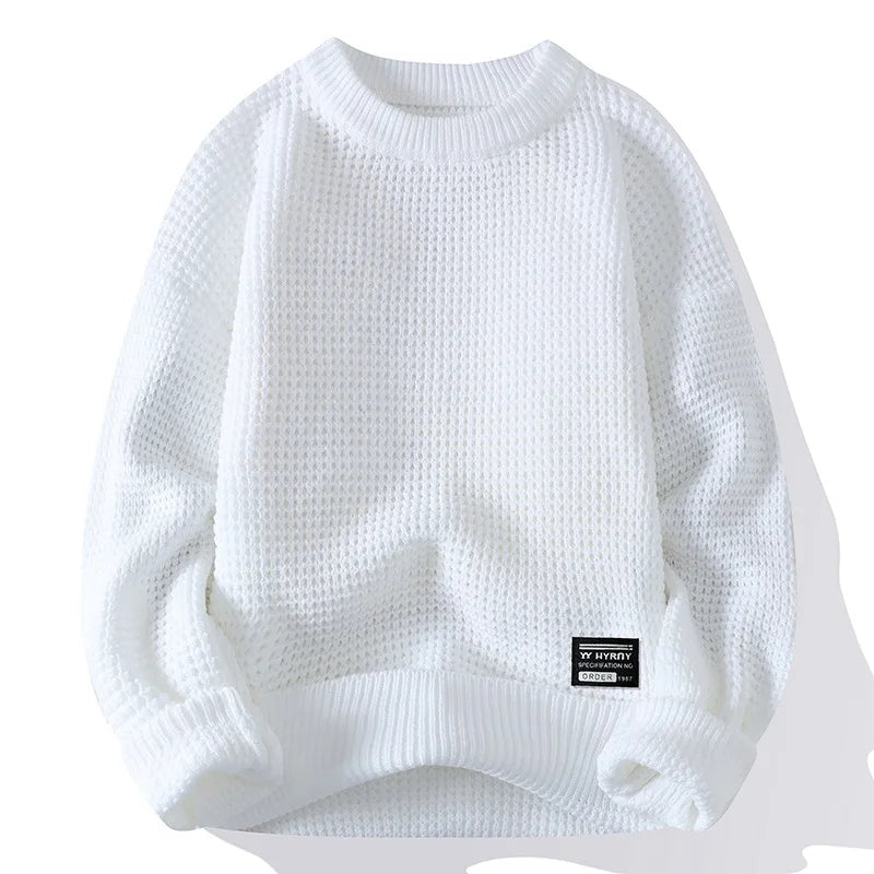 Thermal Knit Crewneck Pullover – Casual Wear, Everyday Comfort