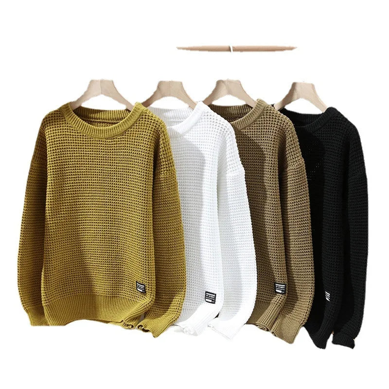 Thermal Knit Crewneck Pullover – Casual Wear, Everyday Comfort