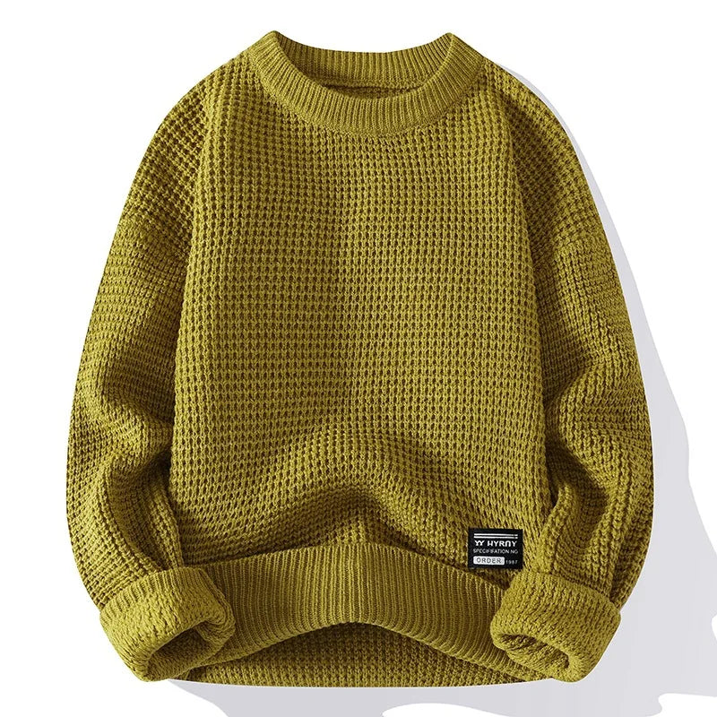Thermal Knit Crewneck Pullover – Casual Wear, Everyday Comfort