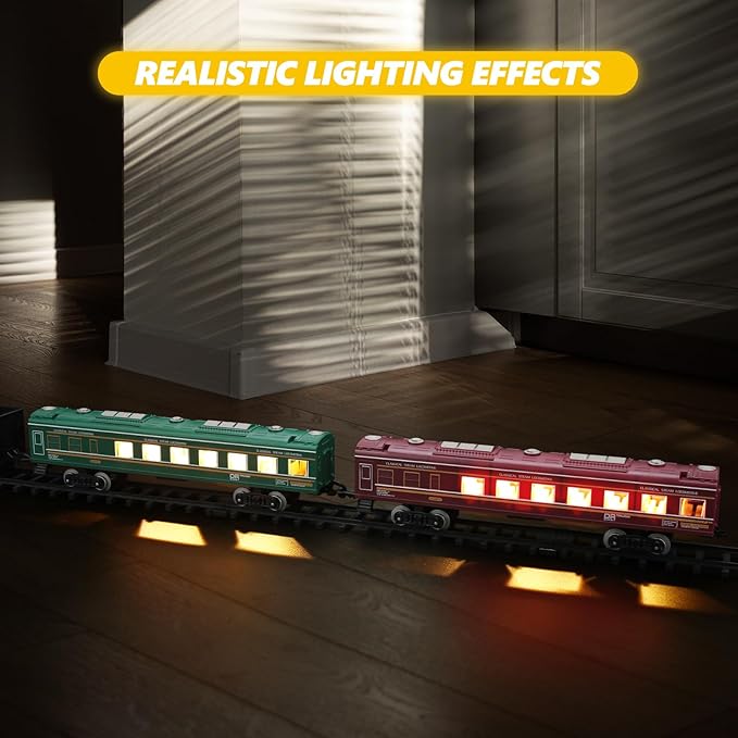 Train Set with Lights & Sounds – Interactive Locomotive Toy for Kids, Battery-Powered, Gift, Learning