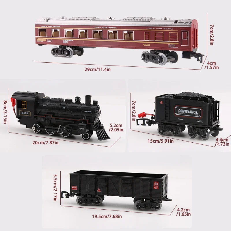 Train Set with Lights & Sounds – Interactive Locomotive Toy for Kids, Battery-Powered, Gift, Learning