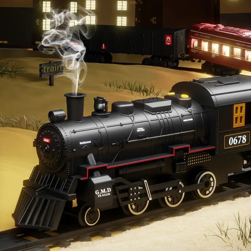 Train Set with Lights & Sounds – Interactive Locomotive Toy for Kids, Battery-Powered, Gift, Learning