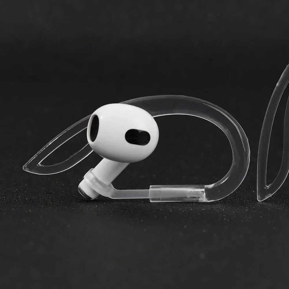 Transparent Silicone Ear Hooks for Airpods Adjustable – Sports, Travel