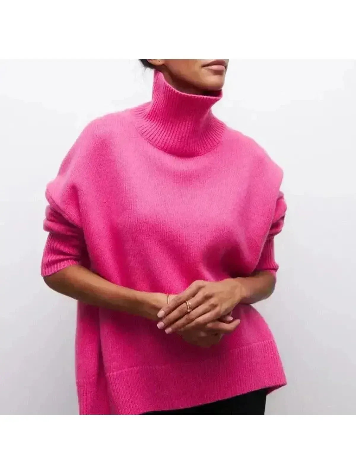 Turtleneck Knit Sweater – Casual Wear, Cozy Layering