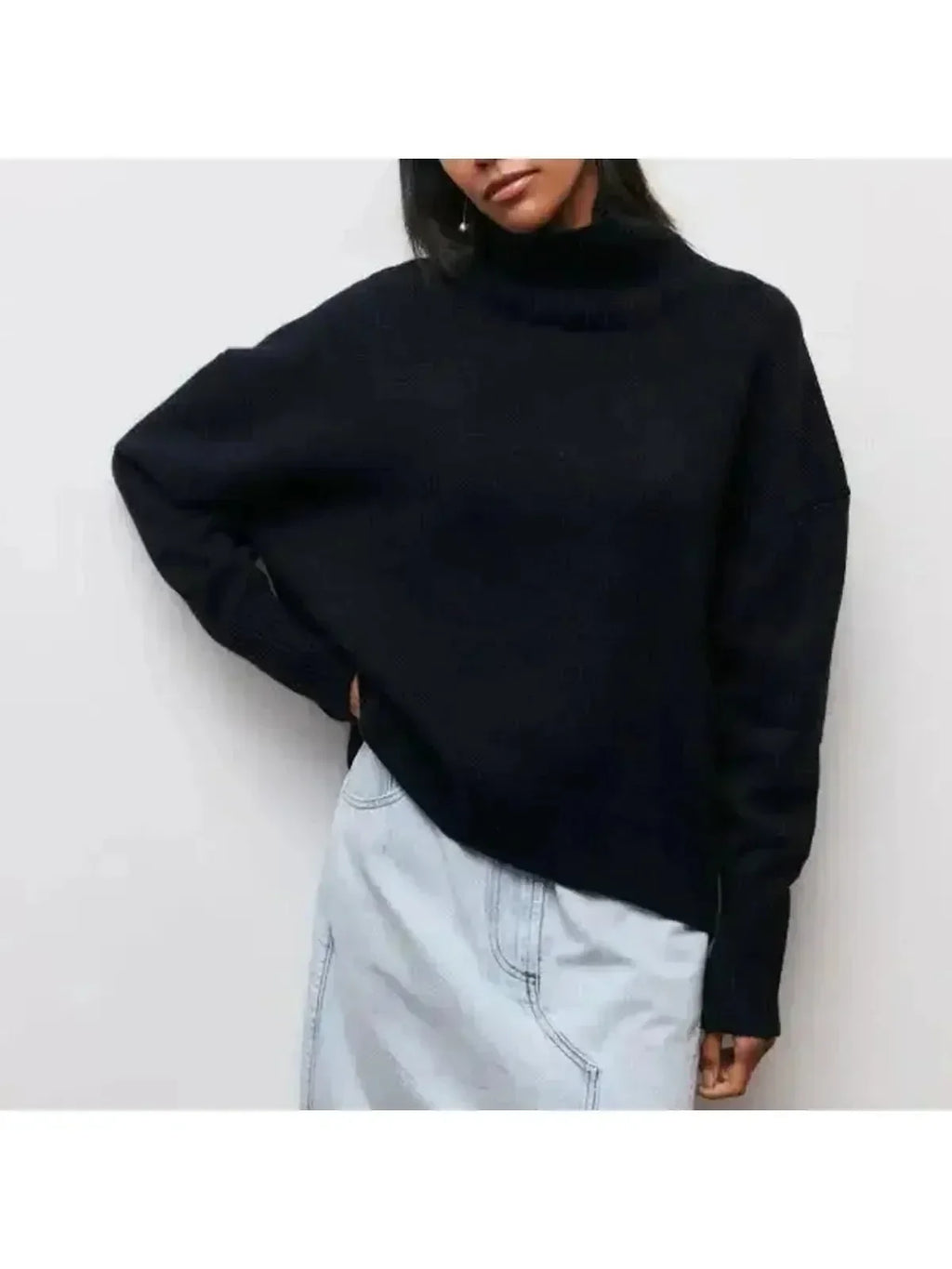 Turtleneck Knit Sweater – Casual Wear, Cozy Layering