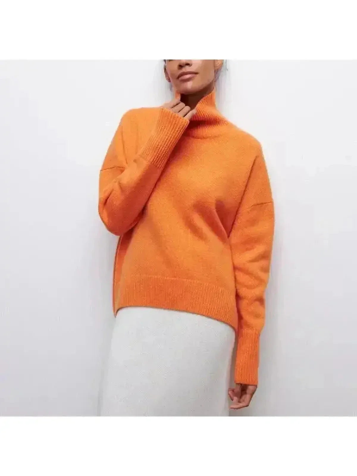 Turtleneck Knit Sweater – Casual Wear, Cozy Layering