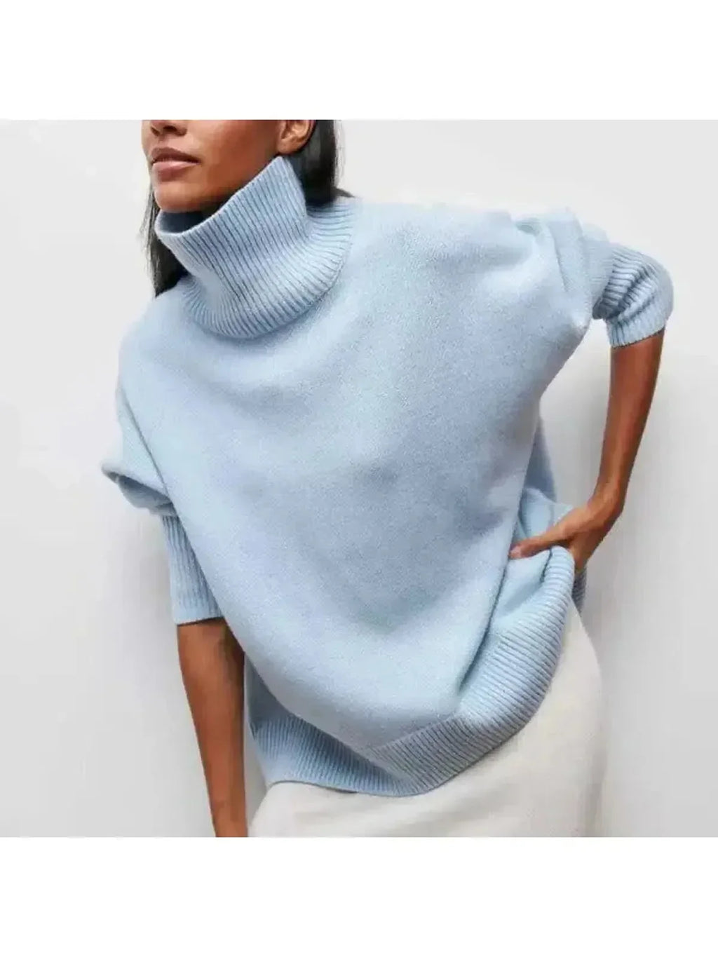 Turtleneck Knit Sweater – Casual Wear, Cozy Layering