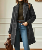 Tweed Check Coat – Casual Wear, Office Style