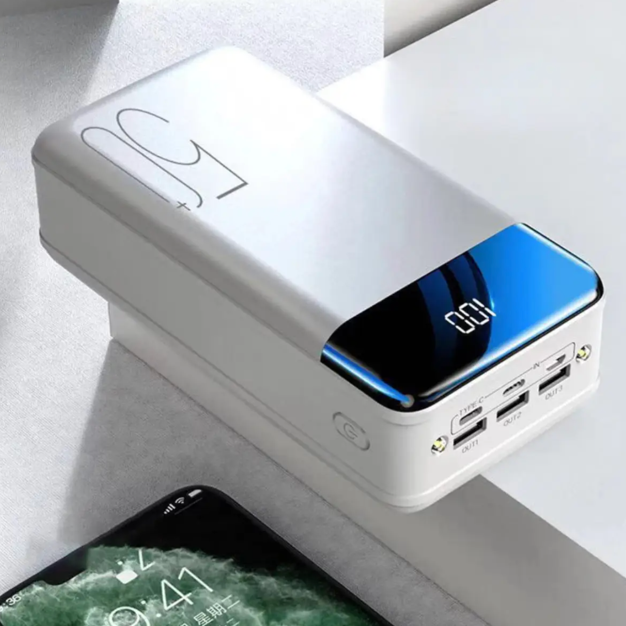 Ultra-Power Bank 100,000mAh Portable Charger with Fast Charging Ports – Travel, Emergency Power