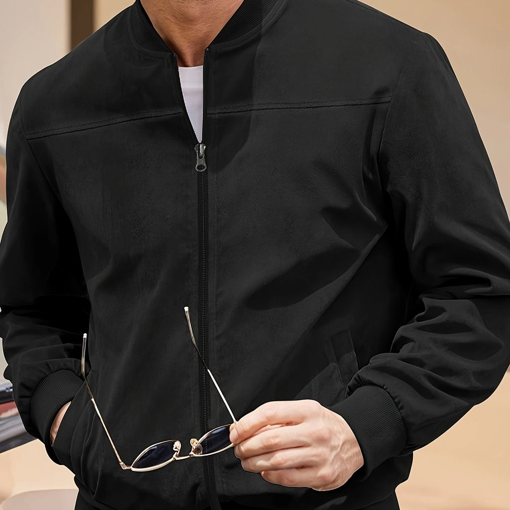 Vintage Men's Jacket Suede-Look – Casual Wear, Stylish Outfit