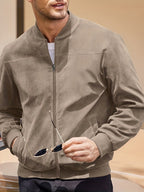 Vintage Men's Jacket Suede-Look – Casual Wear, Stylish Outfit