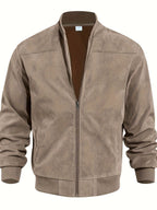 Vintage Men's Jacket Suede-Look – Casual Wear, Stylish Outfit