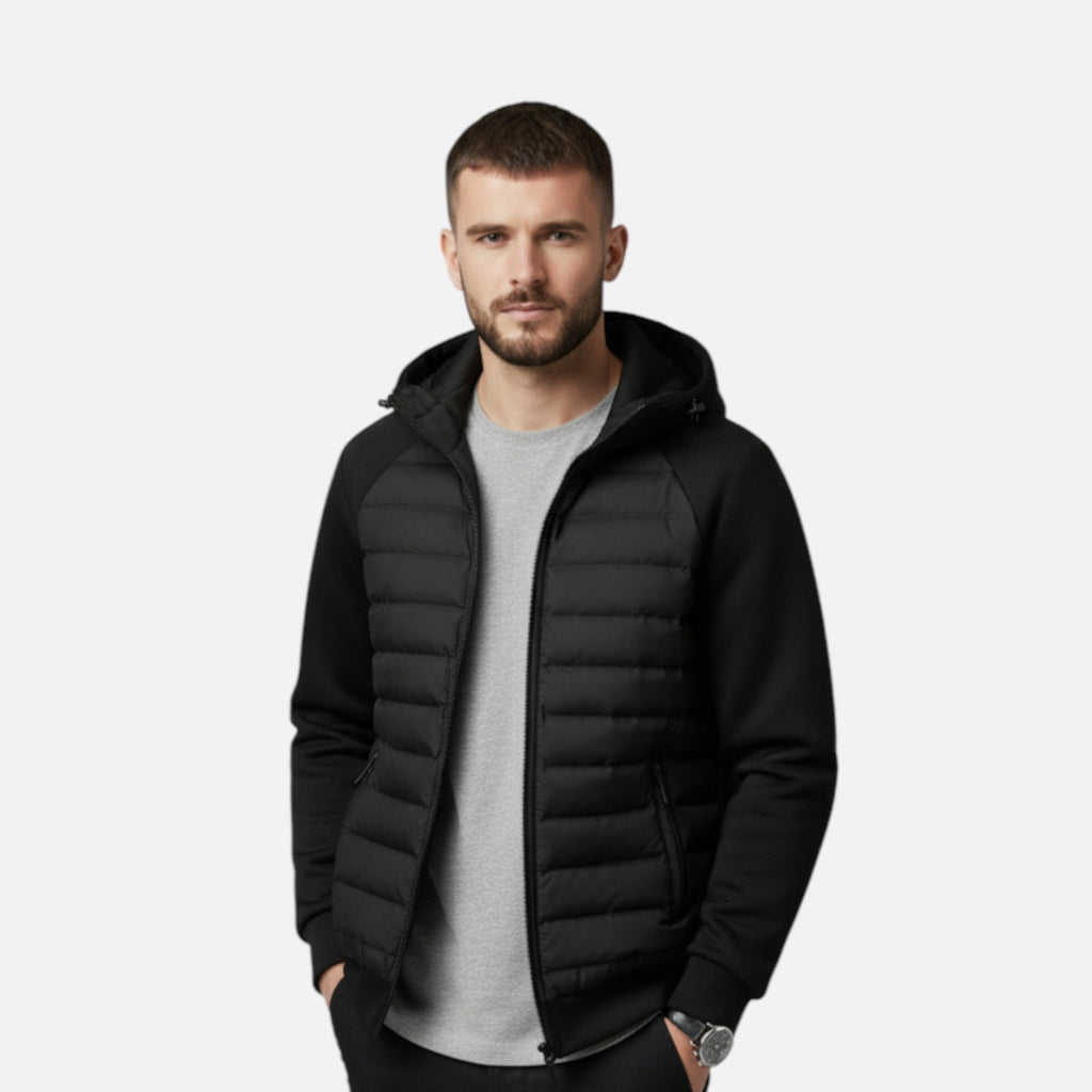 Warm Hooded Down Jacket Men - Lightweight, Quilted – Outdoor, Casual