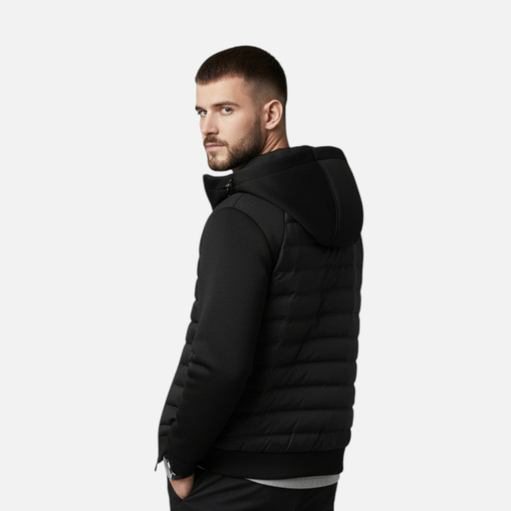 Warm Hooded Down Jacket Men - Lightweight, Quilted – Outdoor, Casual
