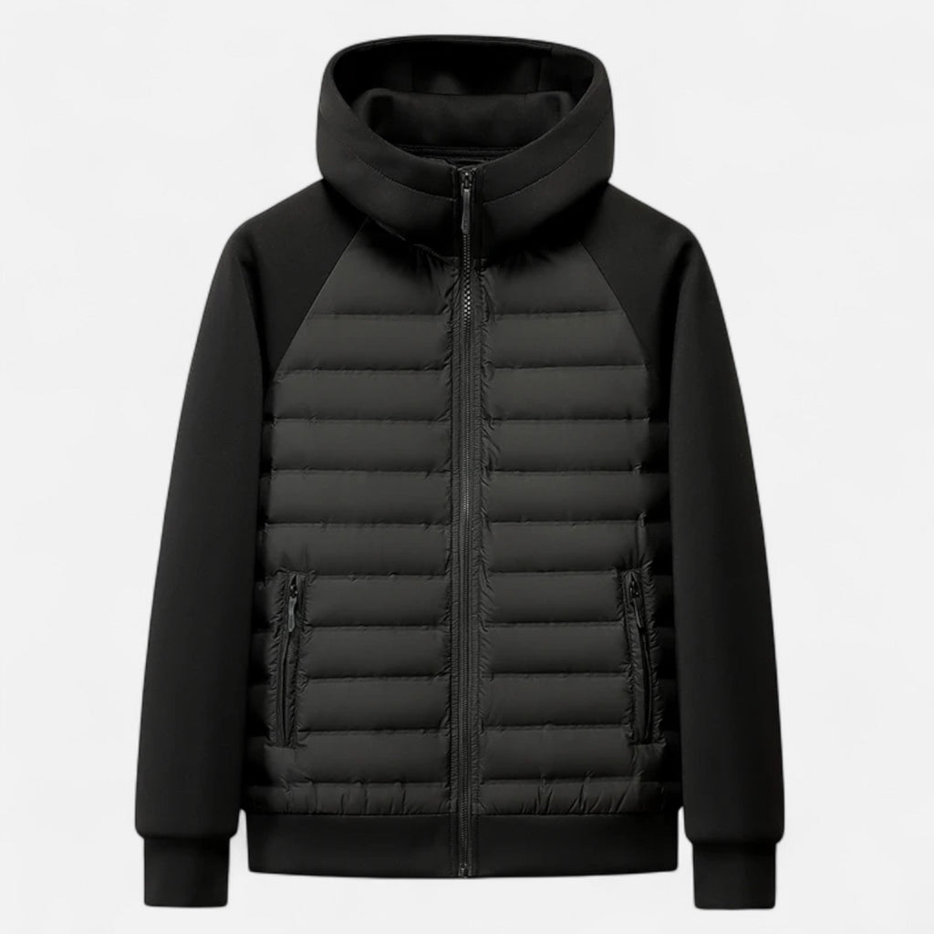 Warm Hooded Down Jacket Men - Lightweight, Quilted – Outdoor, Casual