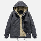 Warm Lined Men's Winter Jacket with Hood – Outdoor, Casual