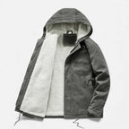 Warm Lined Men's Winter Jacket with Hood – Outdoor, Casual
