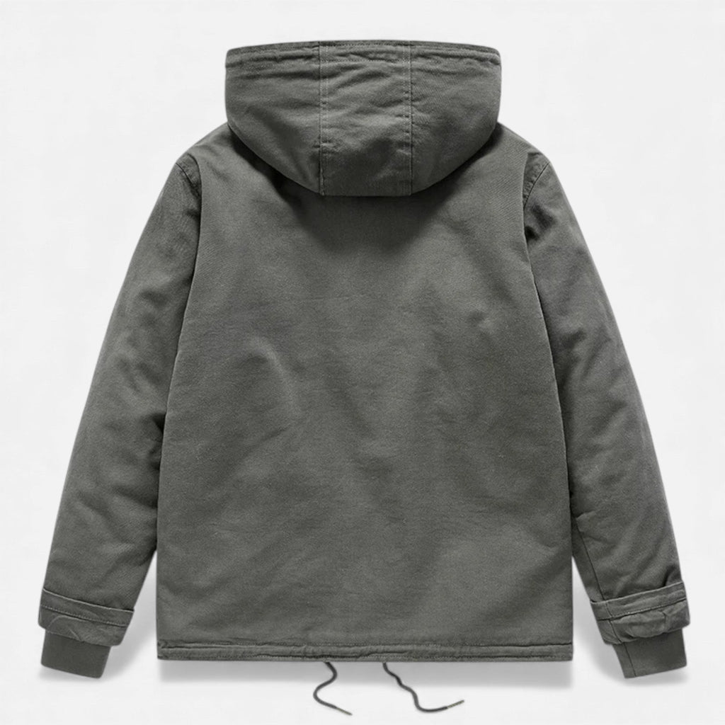 Warm Lined Men's Winter Jacket with Hood – Outdoor, Casual