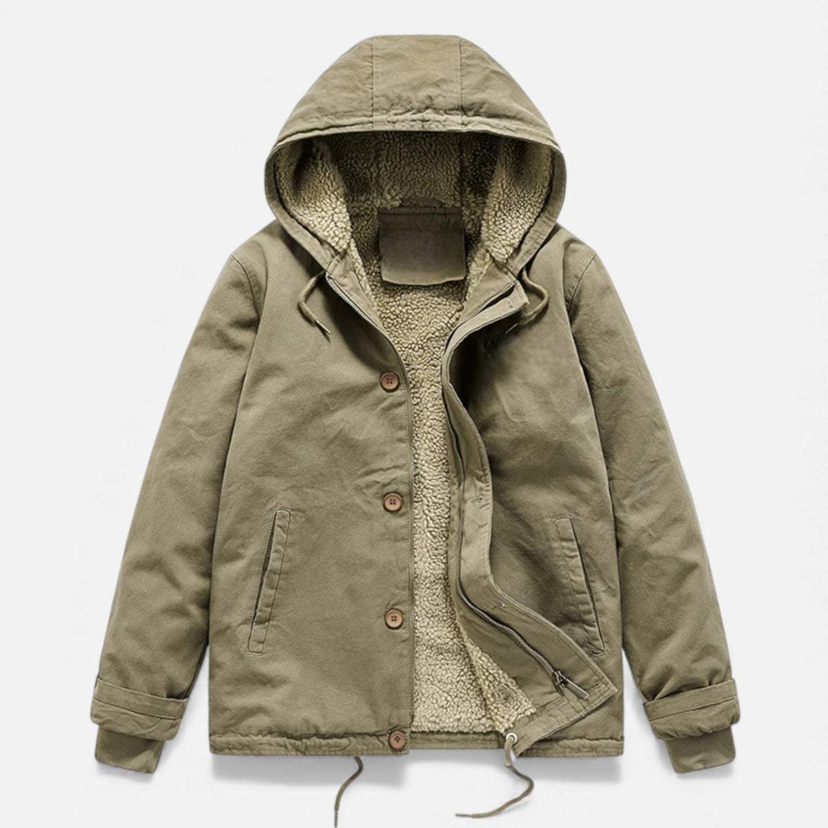 Warm Lined Men's Winter Jacket with Hood – Outdoor, Casual