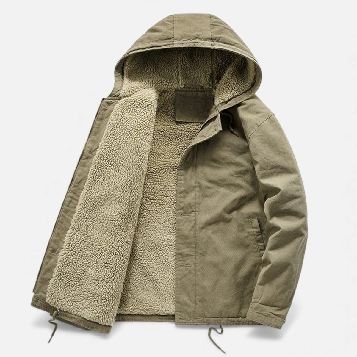Warm Lined Men's Winter Jacket with Hood – Outdoor, Casual