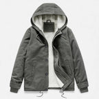 Warm Lined Men's Winter Jacket with Hood – Outdoor, Casual