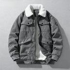 Warm Men's Corduroy Jacket with Plush Lining – Casual Wear, Outdoor Activities