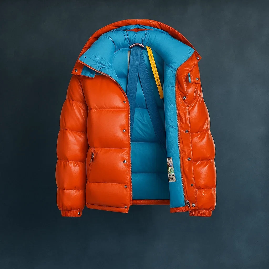 Warm Men's Puffer Jacket with Thick Padding – Winter Outdoor, Casual Wear