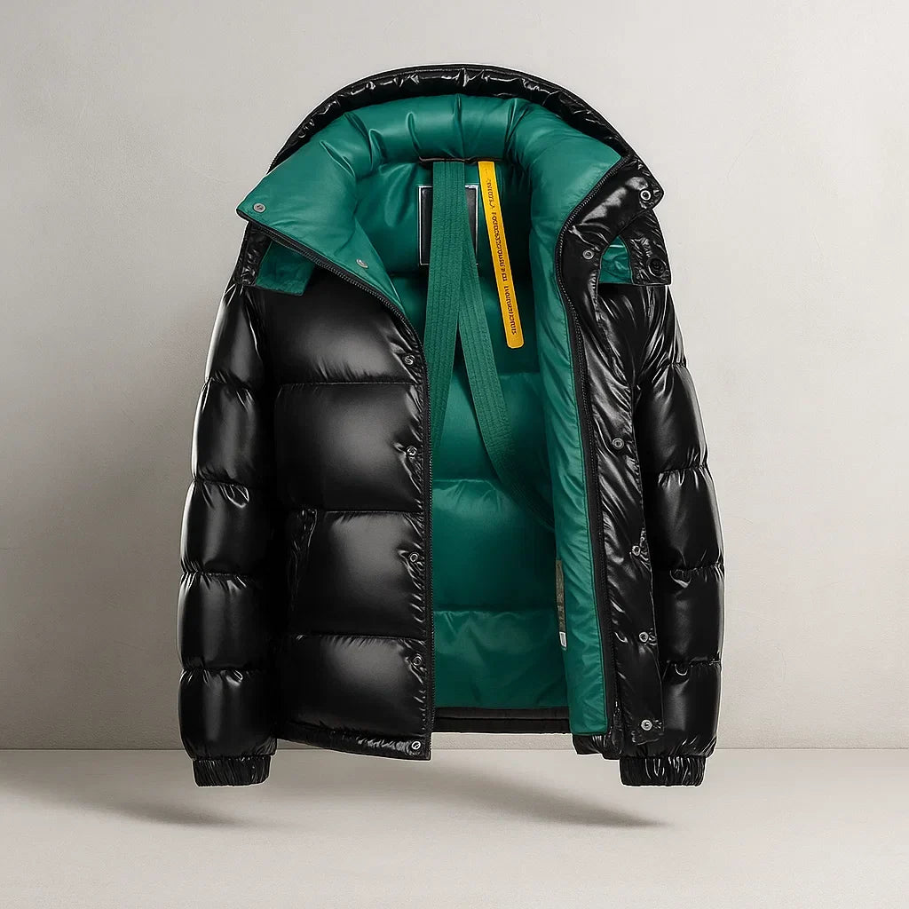 Warm Men's Puffer Jacket with Thick Padding – Winter Outdoor, Casual Wear