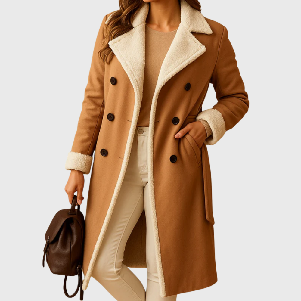 Warm Women's Longline Winter Coat with Quilted Lining – Casual, Stylish
