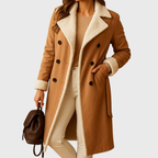 Warm Women's Longline Winter Coat with Quilted Lining – Casual, Stylish