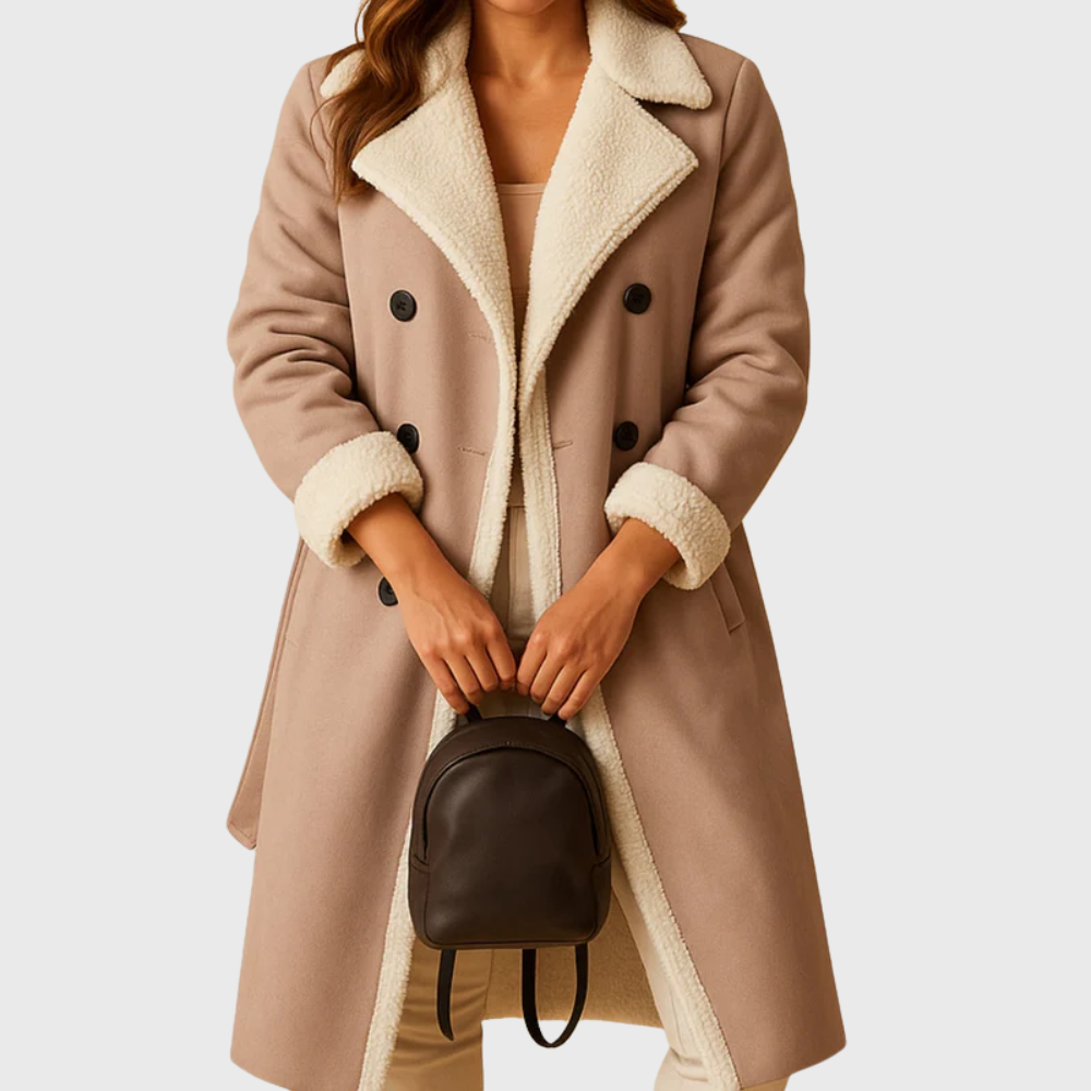 Warm Women's Longline Winter Coat with Quilted Lining – Casual, Stylish