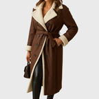 Warm Women's Longline Winter Coat with Quilted Lining – Casual, Stylish