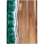Wave Resin Cutting Board | Acacia Wood Cheese & Serving Board – Kitchen, Dining