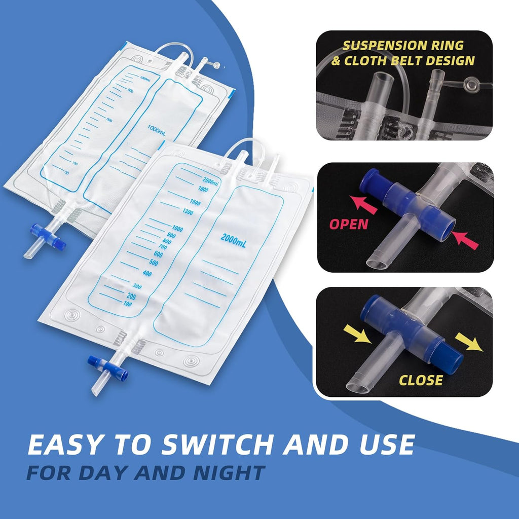 Wearable Urine Collector System 1000 mL Capacity with Adjustable Straps – Comfort, Convenience