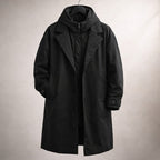 Windproof Layered Men's Hooded Coat – Outdoor, Casual
