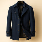 Windproof Wool Coat – Stylish Outerwear, Cold Weather Protection