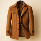 Windproof Wool Coat – Stylish Outerwear, Cold Weather Protection