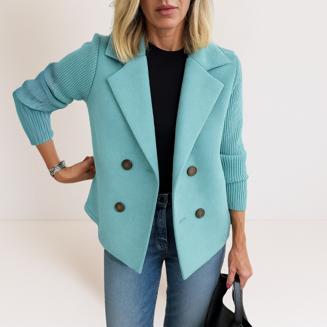 Women's Casual Blazer with Double-Breasted Closure – Office, Everyday